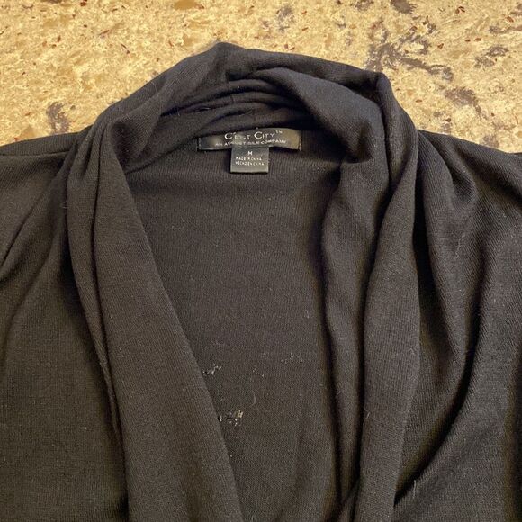 C’est City Black Collared Open cardigan - Picture 3 of 4